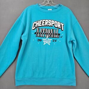 Cheersport 2024 Cheerleading Nationals Blue Sweatshirt Long Sleeves Women Size M